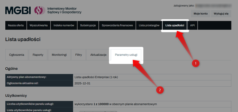 Zrzut 1 - Jak pobrać przez API treść ogłoszeń w wybranym okresie